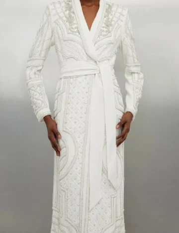Rochie medie Karen Millen, alb Alb