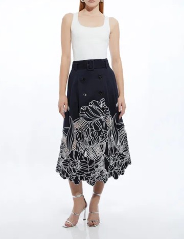 
						Fusta Karen Millen, bleumarin