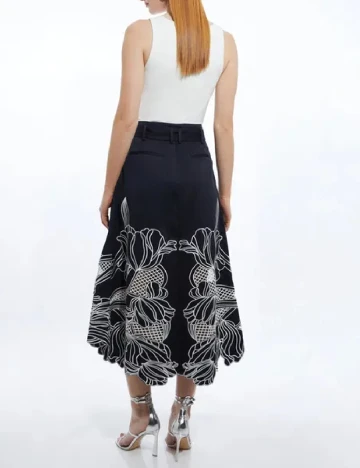 Fusta Karen Millen, bleumarin