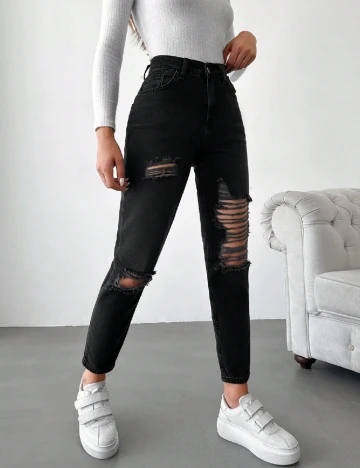 Blugi SHEIN, negru Negru