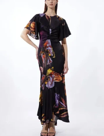 Rochie lunga Karen Millen, negru Negru