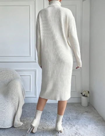 Rochie medie SHEIN, ecru Alb