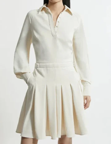 Rochie scurta Karen Millen, ecru Alb