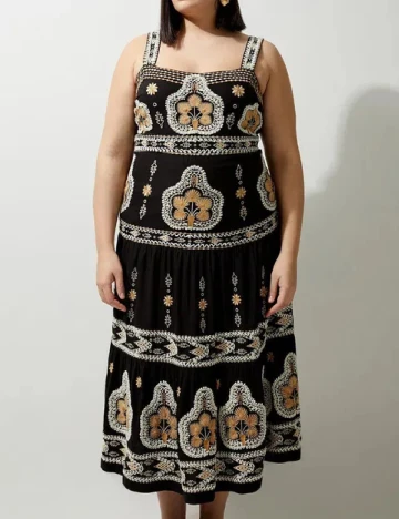 Rochie medie Karen Millen Plus Size, negru Negru