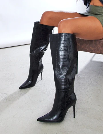Cizme PrettyLittleThing, negru Negru
