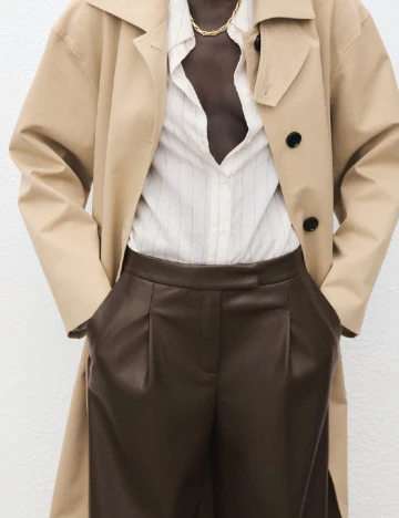 Pantaloni Mango, maro