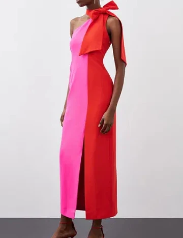 Rochie lunga Karen Millen, rosu/roz Roz