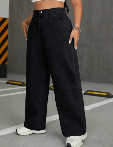 Blugi SHEIN CURVE, negru Negru
