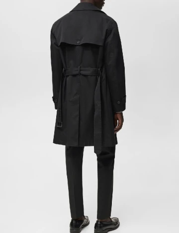 Trench Mango, negru Negru