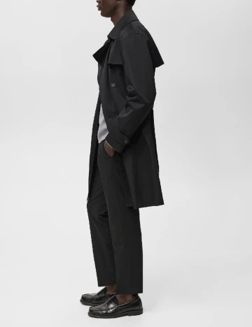 Trench Mango, negru Negru
