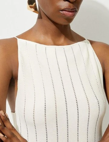 Rochie scurta Karen Millen, ecru Alb