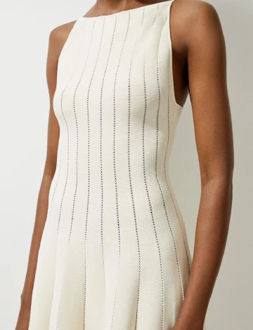 Rochie scurta Karen Millen, ecru Alb