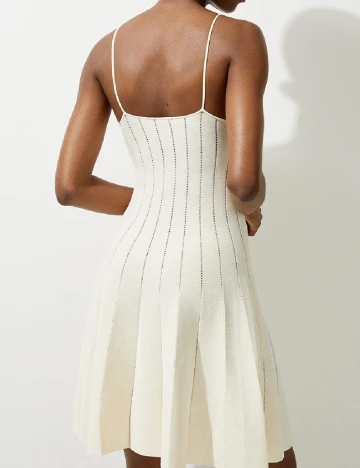Rochie scurta Karen Millen, ecru Alb