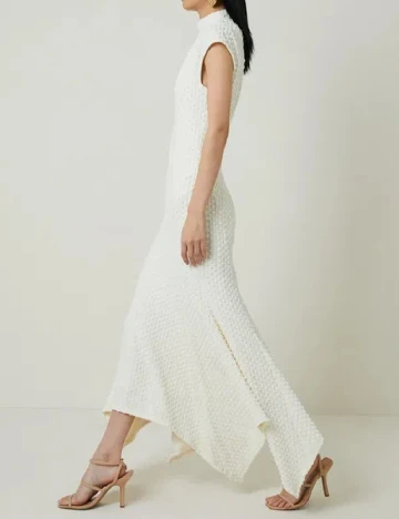 Rochie lunga Karen Millen, ecru Alb