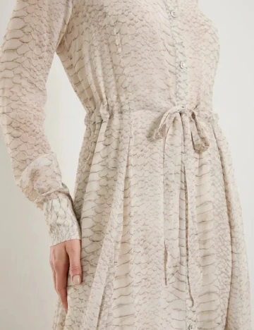 Rochie medie Karen Millen, bej Crem