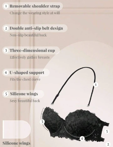 Sutien SHEIN, negru Negru