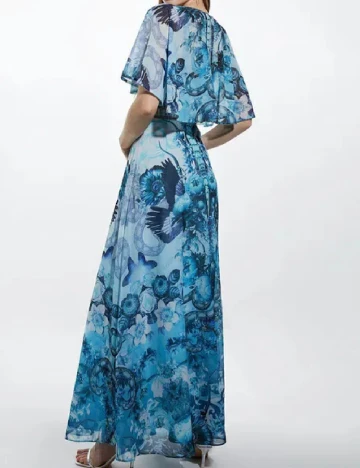 Rochie lunga Karen Millen, albastru Albastru