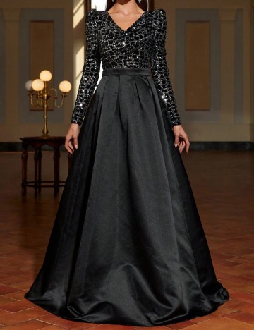 
						Rochie lunga Faeriesty, negru