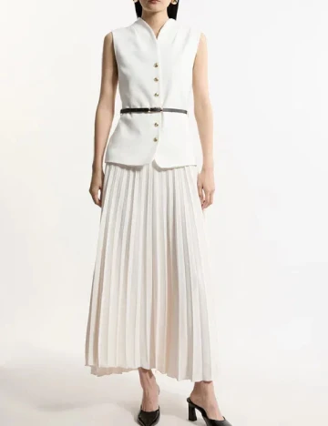 Rochie lunga Karen Millen, ecru