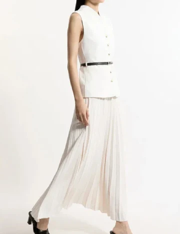 Rochie lunga Karen Millen, ecru
