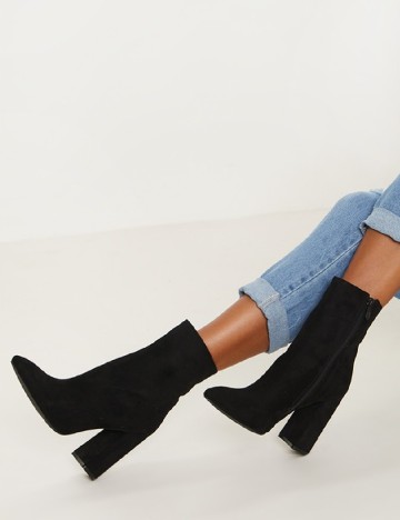 Botine PrettyLittleThing, negru