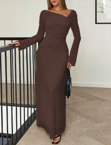 Rochie lunga SHEIN, maro Maro