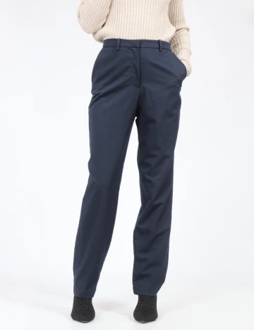 Pantaloni Mango, bleumarin Albastru