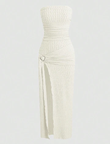 Rochie lunga SHEIN, ecru Alb