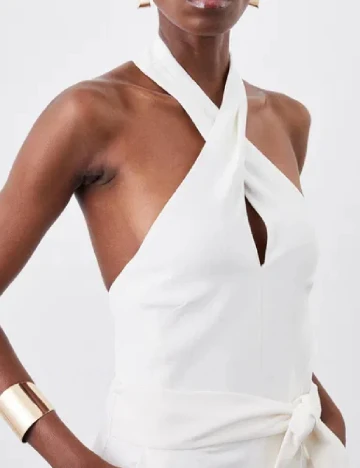 Salopeta Karen Millen, alb Alb
