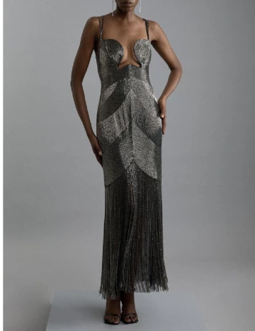 Rochie lunga Karen Millen, gri Gri