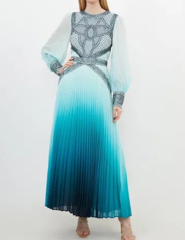 
						Rochie lunga Karen Millen, albastru