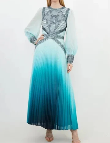 Rochie lunga Karen Millen, albastru Albastru