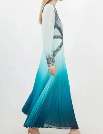 Rochie lunga Karen Millen, albastru Albastru
