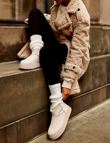 Ghete PrettyLittleThing, crem Crem
