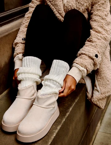 Ghete PrettyLittleThing, crem Crem