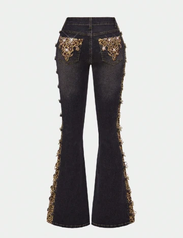 Blugi Romwe, negru Negru