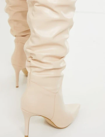 Cizme PrettyLittleThing, crem Crem