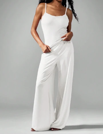 Set pijamale Missguided, alb Alb