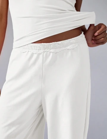 Set pijamale Missguided, alb Alb