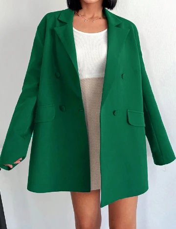 Sacou Oversize SHEIN, verde Verde