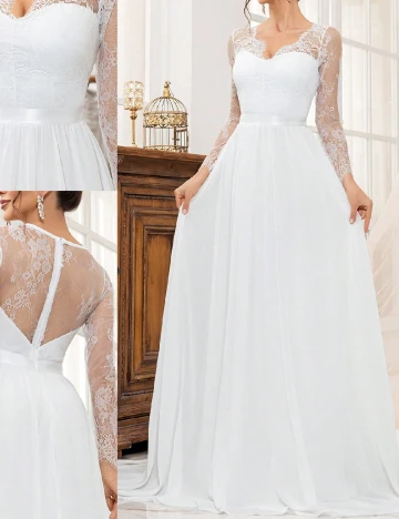 Rochie lunga SHEIN, alb Alb