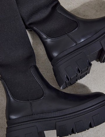 Cizme PrettyLittleThing, negru