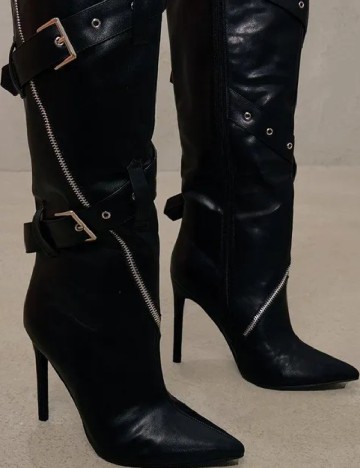 Cizme PrettyLittleThing, negru