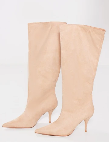 Cizme PrettyLittleThing, crem Crem