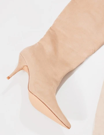 Cizme PrettyLittleThing, crem Crem