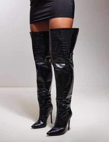 Cizme PrettyLittleThing, negru