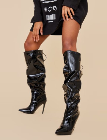 
						Cizme PrettyLittleThing, negru