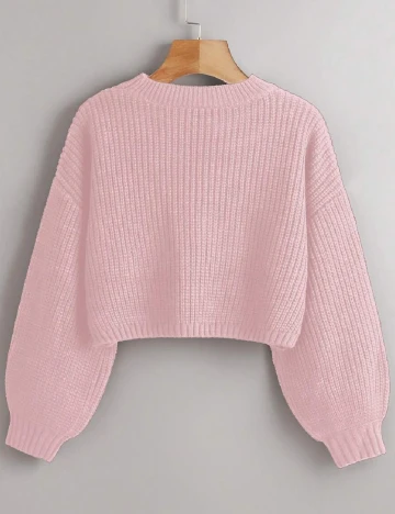 Pulover Oversize SHEIN, roz Roz