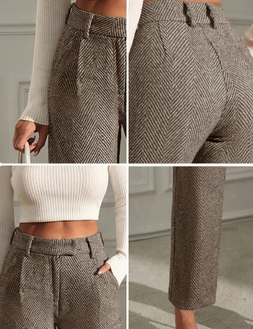 Pantaloni SHEIN, maro Maro