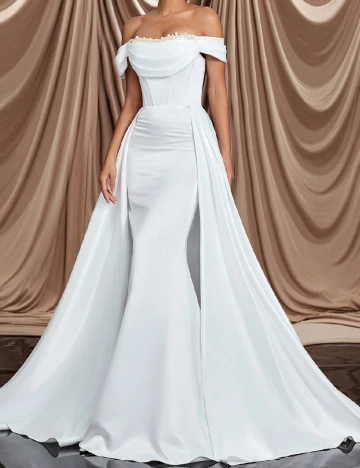 Rochie lunga SHEIN, alb Alb